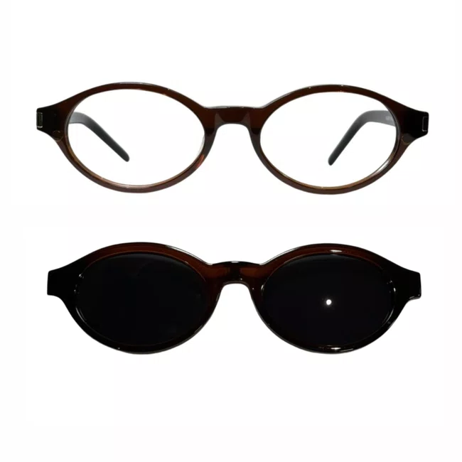 Clip-On Evolve Oval Marrom Luxo