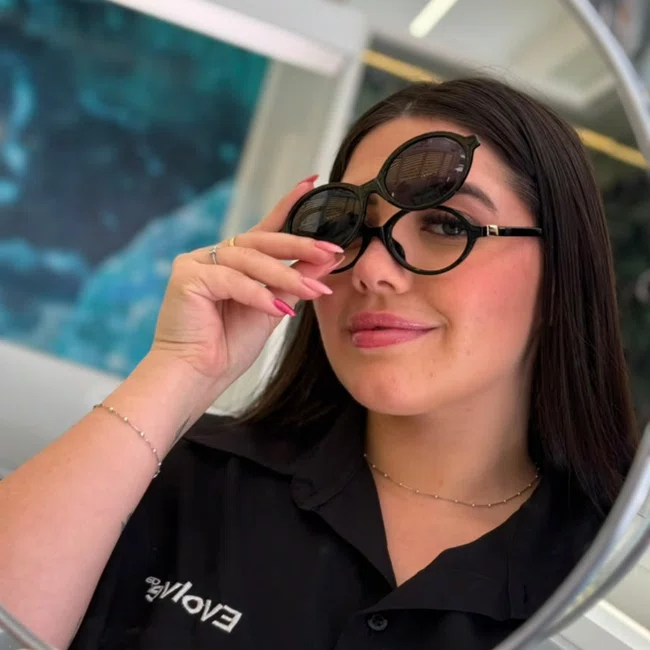 Óculos Clip-On Feminino Oval Evolve Retrô Preto