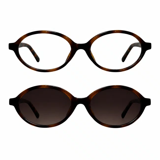 Óculos Clip-On Feminino Oval Evolve Retrô Tartaruga