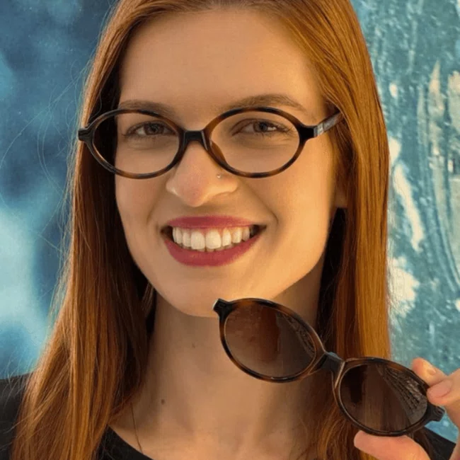 Óculos Clip-On Feminino Oval Evolve Retrô Tartaruga