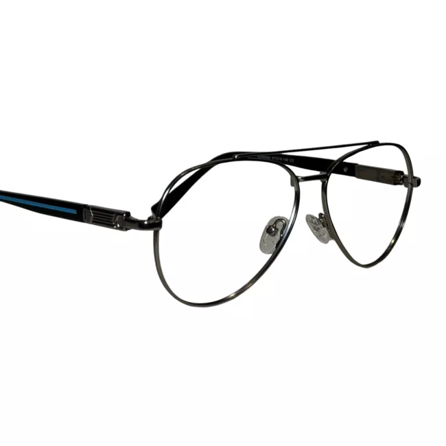 Óculos de grau Evolve, aviador quadrado Metal em Grafite