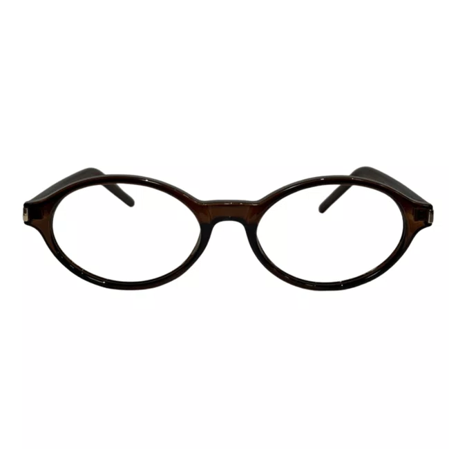 Óculos de grau Evolve, modelo Oval Marrom Tendência