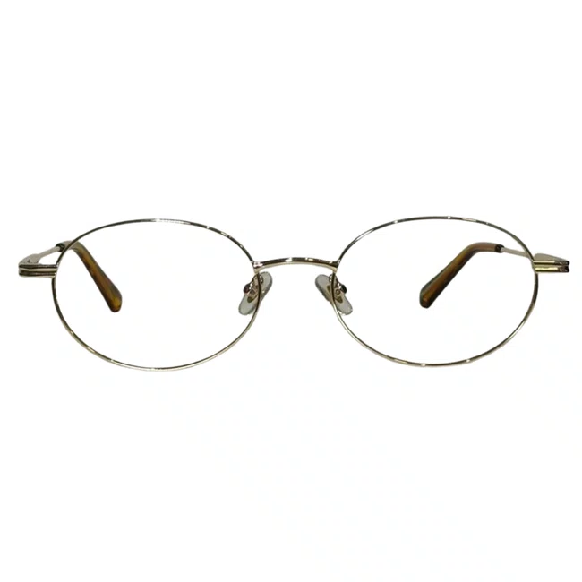 Óculos de grau Evolve, modelo Oval Metal em Dourado