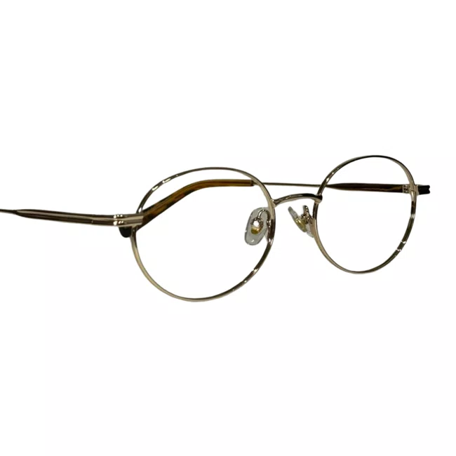 Óculos de grau Evolve, modelo Oval Metal em Dourado