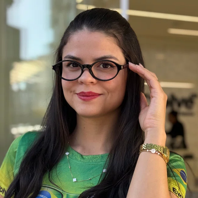 Óculos de grau Evolve, modelo Oval Preto Tendência