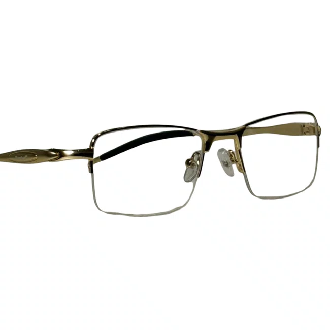 Óculos de grau Evolve, modelo Quadrado Metal em Dourado