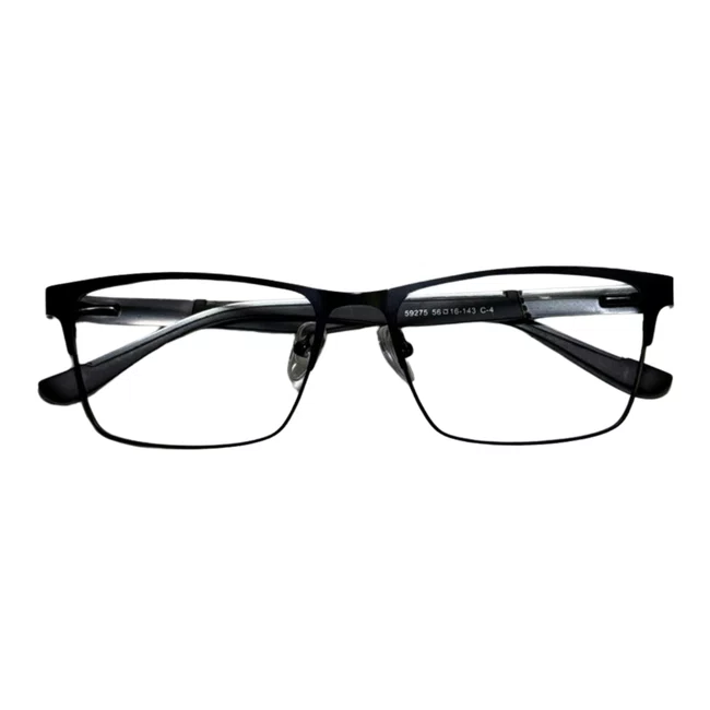 Óculos de grau Evolve, modelo quadrado Metal em Preto