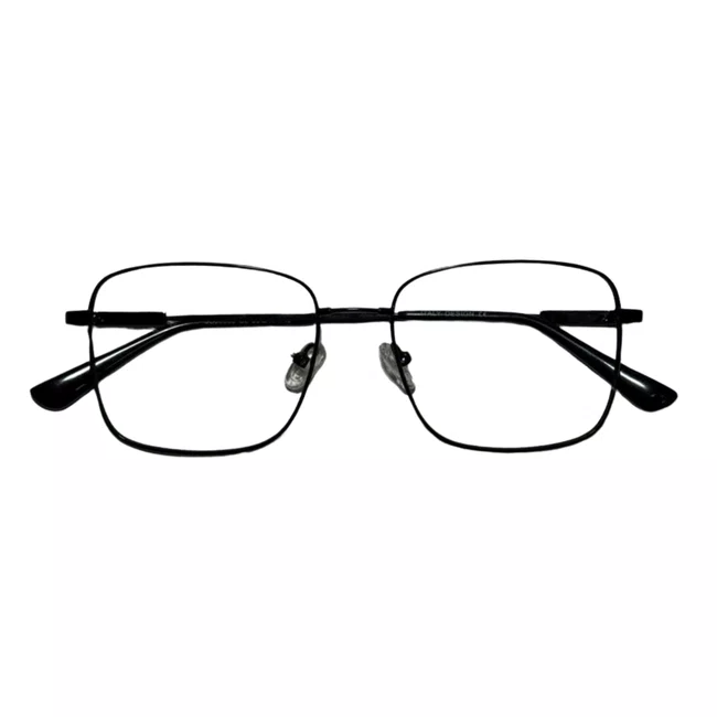 Óculos de grau Evolve, modelo Quadrado Metal em Preto