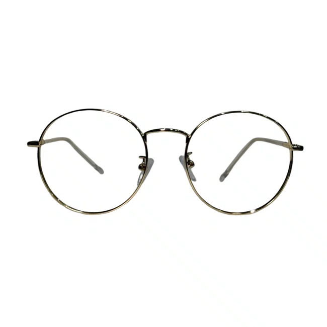Óculos de grau Evolve, modelo redondo Metal em Dourado