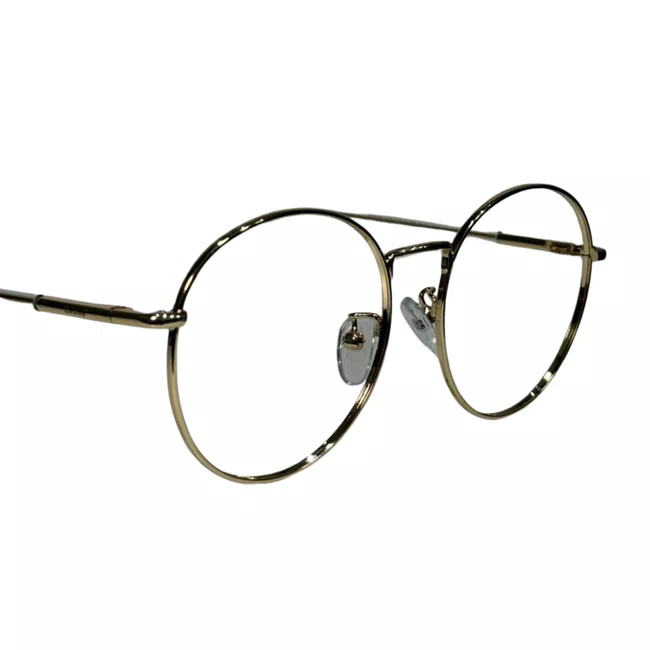 Óculos de grau Evolve, modelo redondo Metal em Dourado