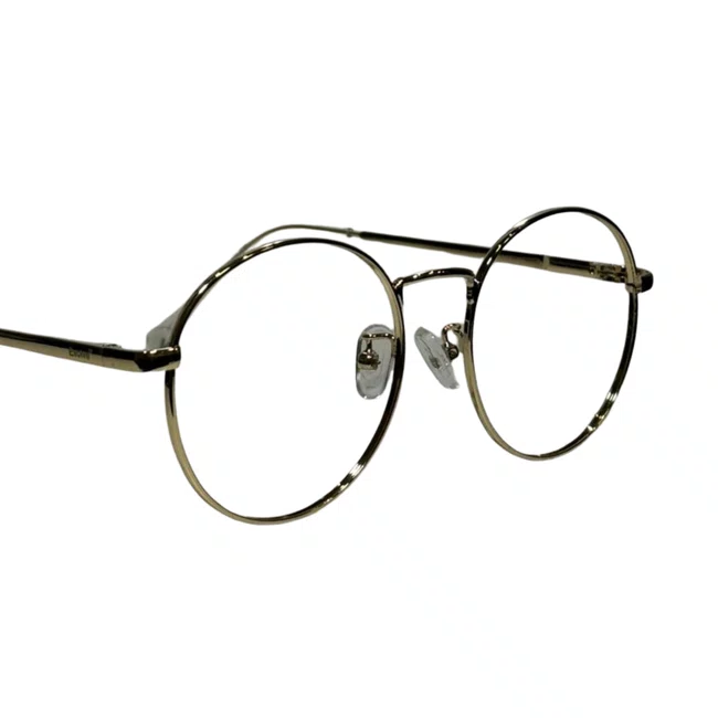 Óculos de grau Evolve, modelo Redondo Metal em Dourado