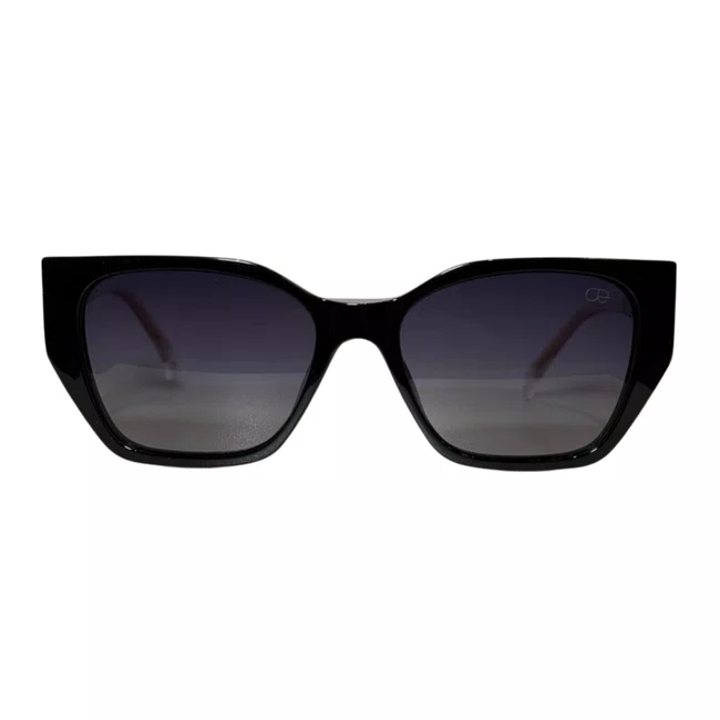 Óculos de grau feminino clip-on Evolve, modelo 2 em 1 em Preto