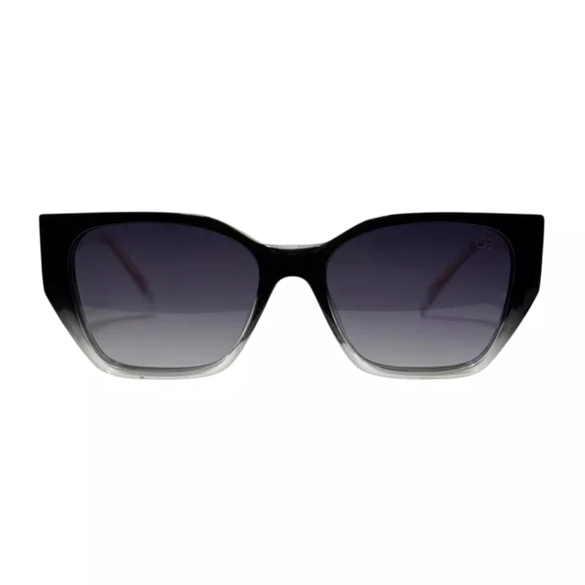 Óculos de grau feminino clip-on Evolve, modelo 2 em 1 em Preto Degradê