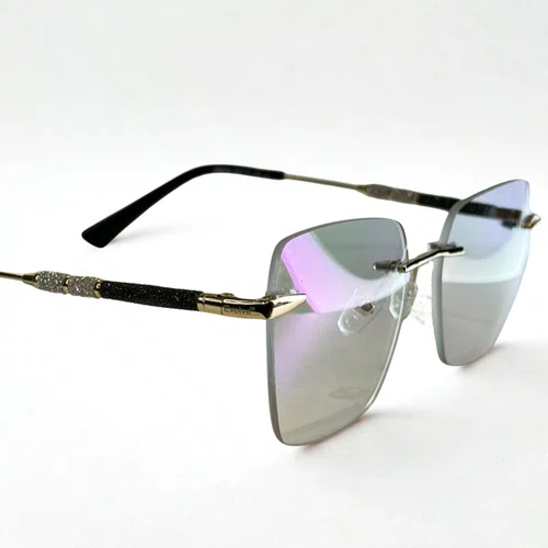 Óculos de grau feminino clip-on, modelo 2 em 1 Balgriff em Dourado