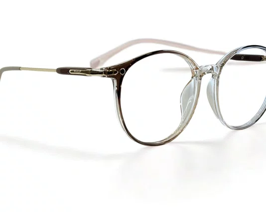Óculos de Grau Feminino Clip-on Modelo 2 em 1 em Marrom Degradê