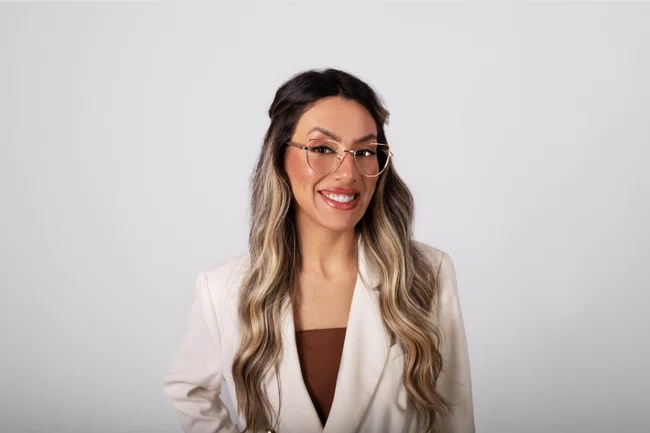 Óculos de grau feminino clip-on, modelo 2 em 1 em Metal Dourado