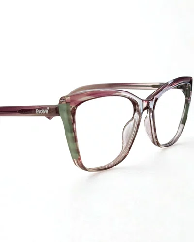 Óculos de Grau Feminino Clip-on Modelo 2 em 1 em Rosa e Verde