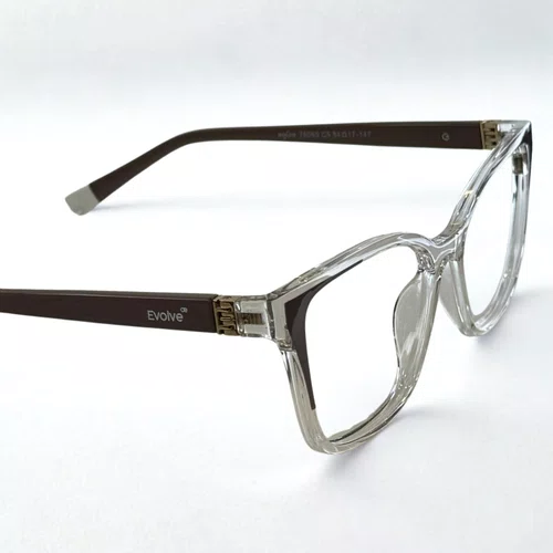 Óculos de grau feminino clip-on, modelo 2 em 1 em Transparente