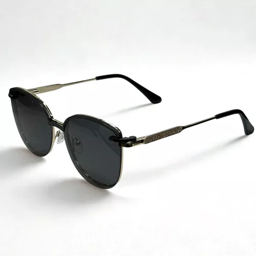 Óculos de grau feminino clip-on, modelo 2 em 1 metal em Preto