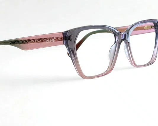 Óculos de Grau Feminino Clip-on Modelo 2 em 1 Rosa Degradê