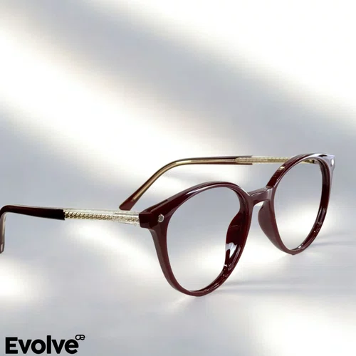 Óculos de grau feminino clip-on, modelo 2 em 1 Vermelho