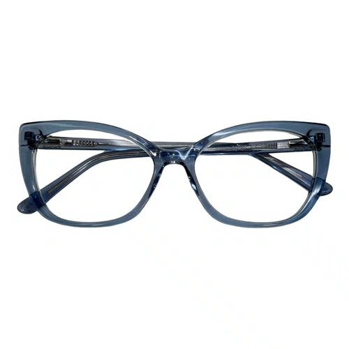Óculos de grau feminino modelo gatinho em Azul Translúcido