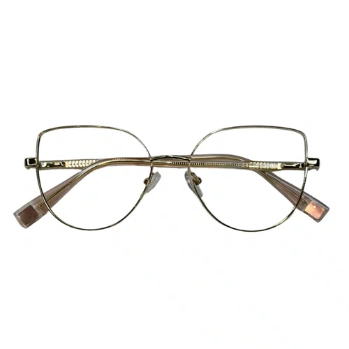 Óculos de grau feminino modelo gatinho em Dourado