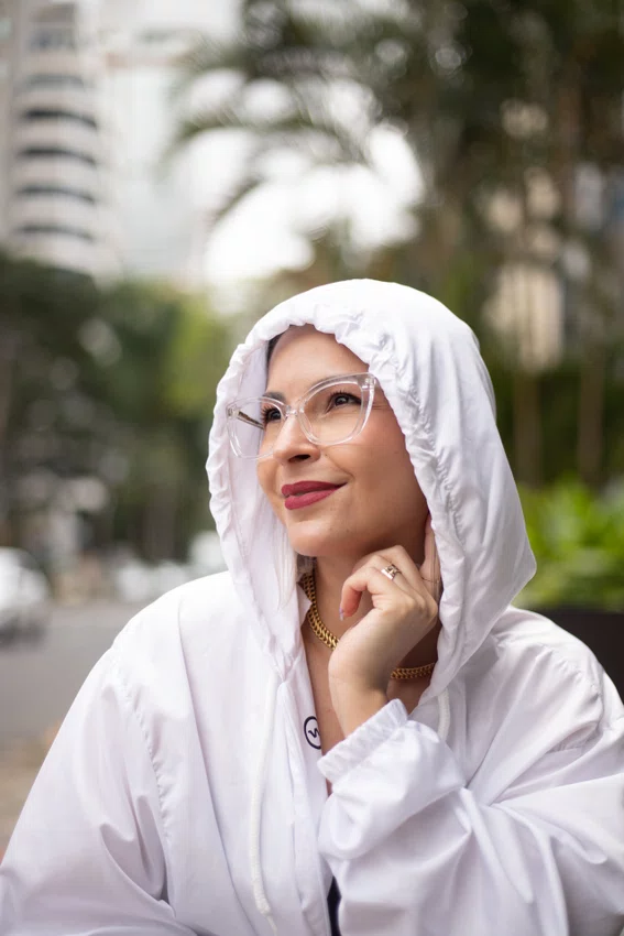 Óculos de grau feminino modelo gatinho em Transparente