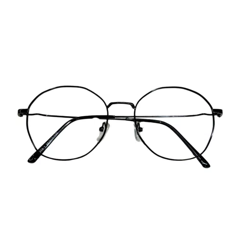 Óculos de grau feminino, modelo redondo metal em Preto
