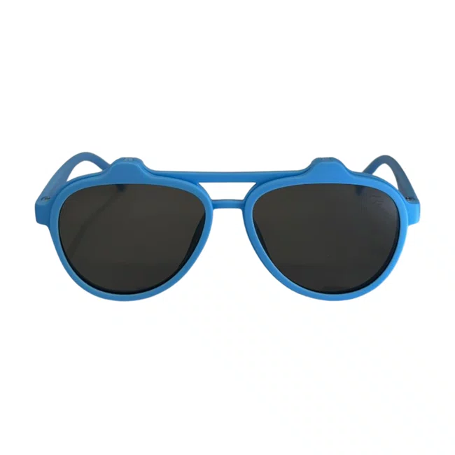 Óculos de grau infantil clip-on, modelo 2 em 1 em Azul