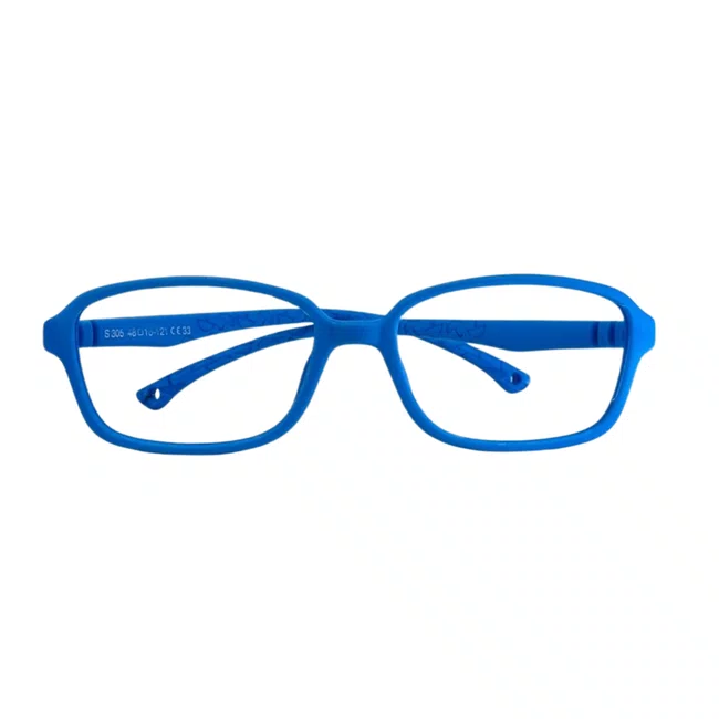Óculos de grau infantil, modelo quadrado em Azul
