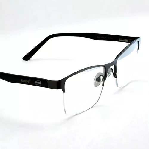 Óculos de grau masculino clip-on, modelo 2 em 1 metal em Cinza