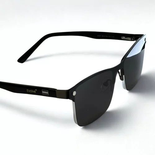 Óculos de grau masculino clip-on, modelo 2 em 1 metal em Cinza