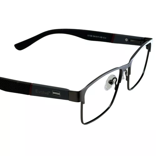 Óculos de grau masculino clip-on, modelo 2 em 1 metal em Cinza