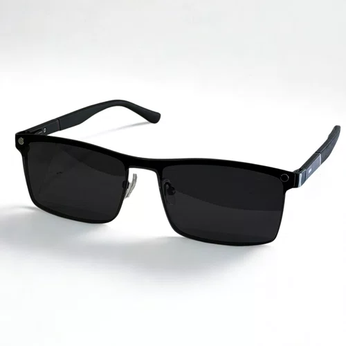 Óculos de grau masculino clip-on, modelo 2 em 1 metal em Preto