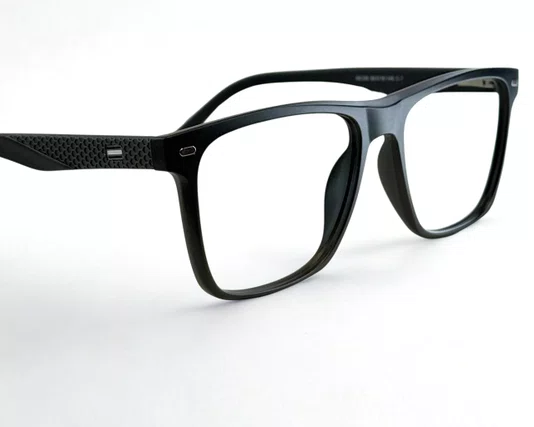 Óculos de Grau Masculino Clip-on Modelo 2 em 1 Preto Fosco