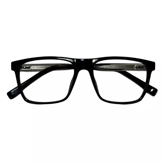 Óculos de grau masculino Evolve, modelo quadrado em Preto