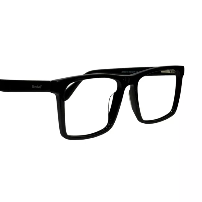 Óculos de grau masculino Evolve, modelo quadrado em Preto