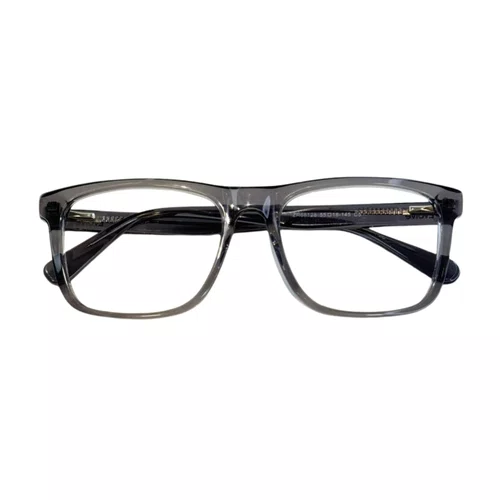 Óculos de grau masculino modelo quadrado em Cinza Translúcido