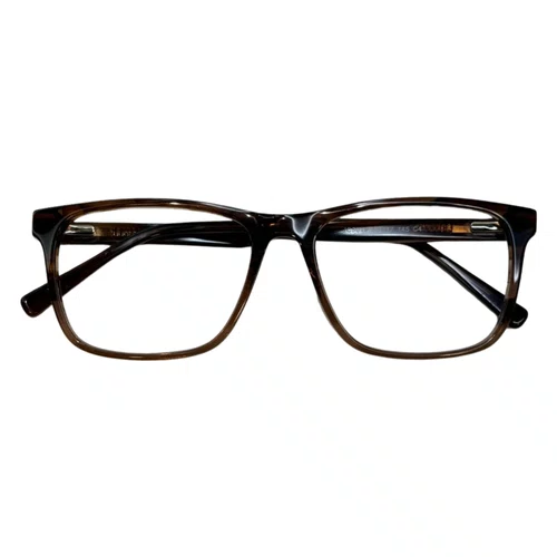 Óculos de grau masculino modelo quadrado em Marrom Translúcido