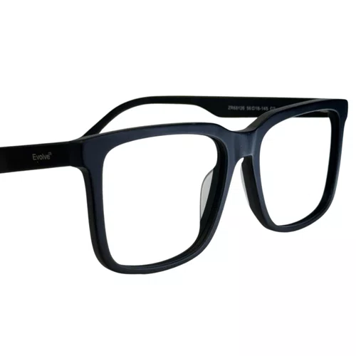 Óculos de grau masculino modelo quadrado em Preto fosco