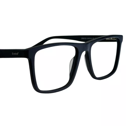 Óculos de grau masculino modelo quadrado em Preto fosco