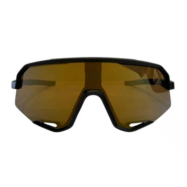 Óculos de sol Evolve, modelo esportivo em Preto com lente Marrom