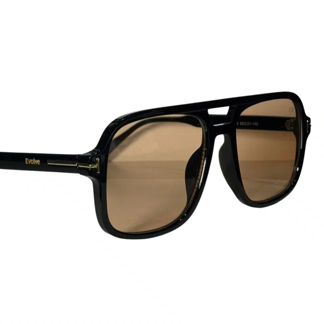 Óculos de sol feminino Evolve, modelo Máscara em Preto com lentes Cosméticas