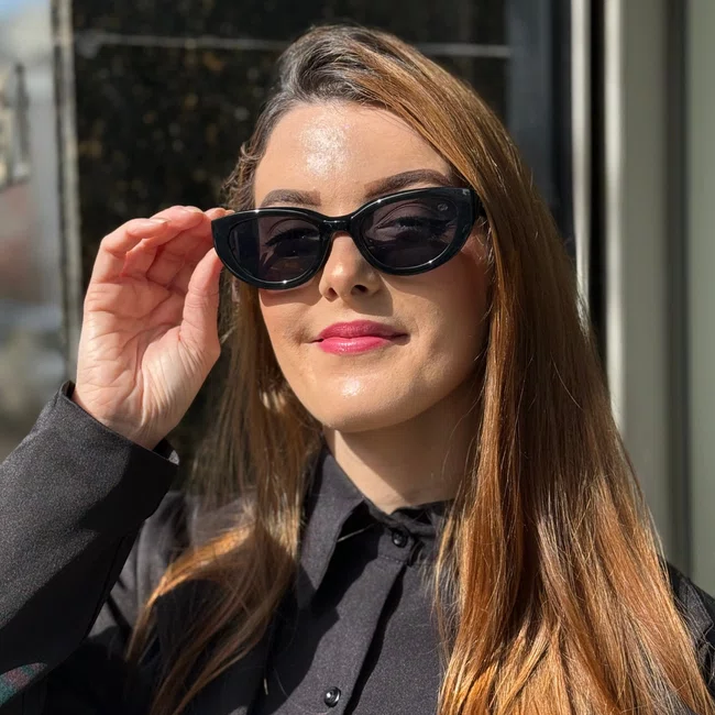 Óculos de Sol Evolve Feminino, Gatinho Retrô Preto