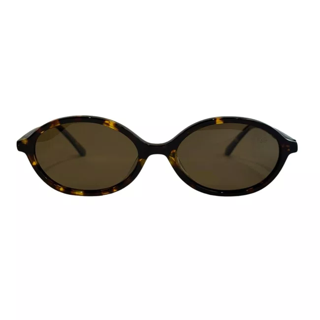 Óculos de sol feminino, modelo oval em Marrom Tartarugado