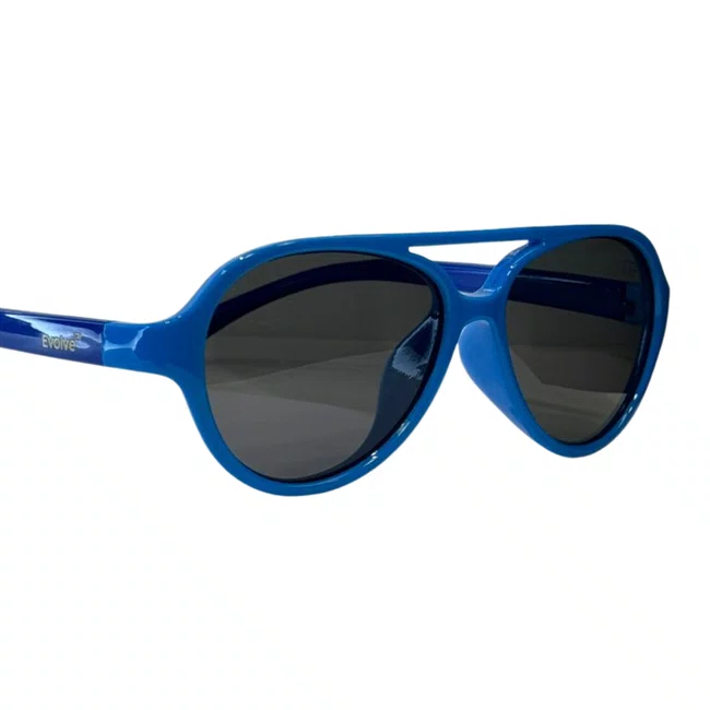 Óculos de sol infantil, modelo aviador em Azul