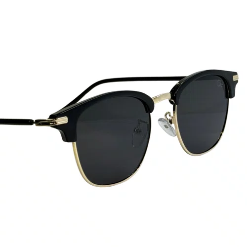 Óculos de sol, modelo retrô em Preto