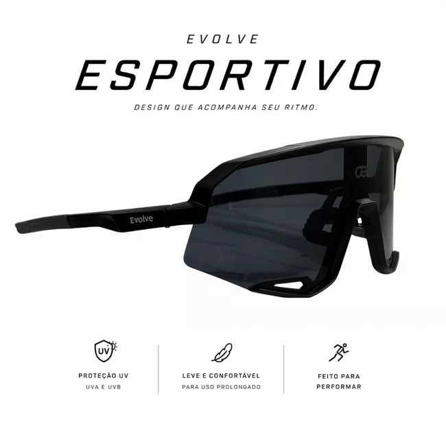 Óculos Esportivo Evolve Preto