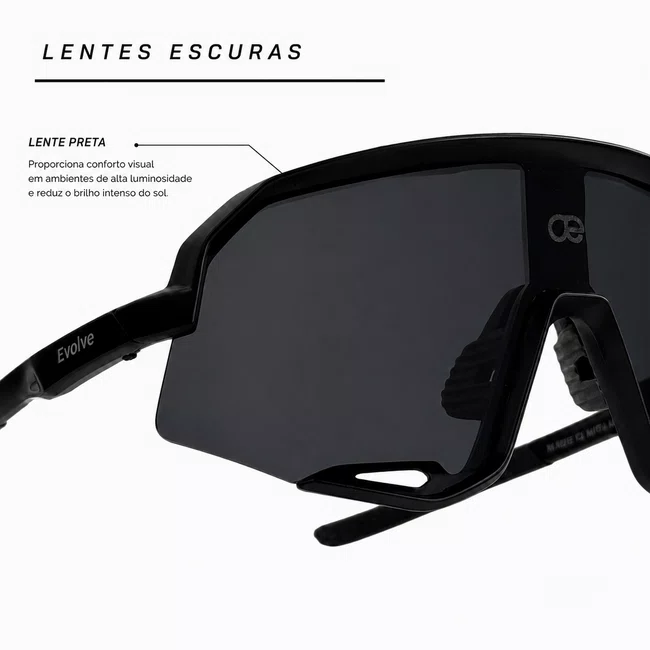 Óculos Esportivo Evolve Preto
